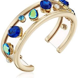 NWT Betsey Johnson multi stone cuff bracelet